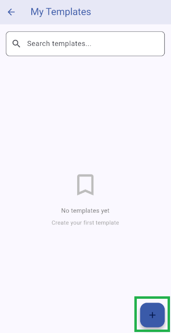 Create a new job template using the plus button